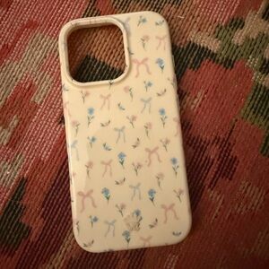 Floral Patterned Phone Case butter yellow 16 pro
